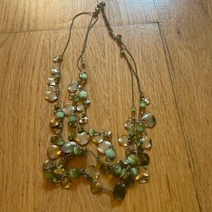 J. Jill Mint Green and Silver Necklace